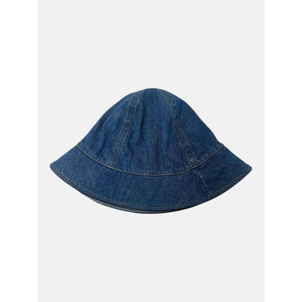 Reversible Denim Blue Jean Bucket Hat Y2K Festival OS